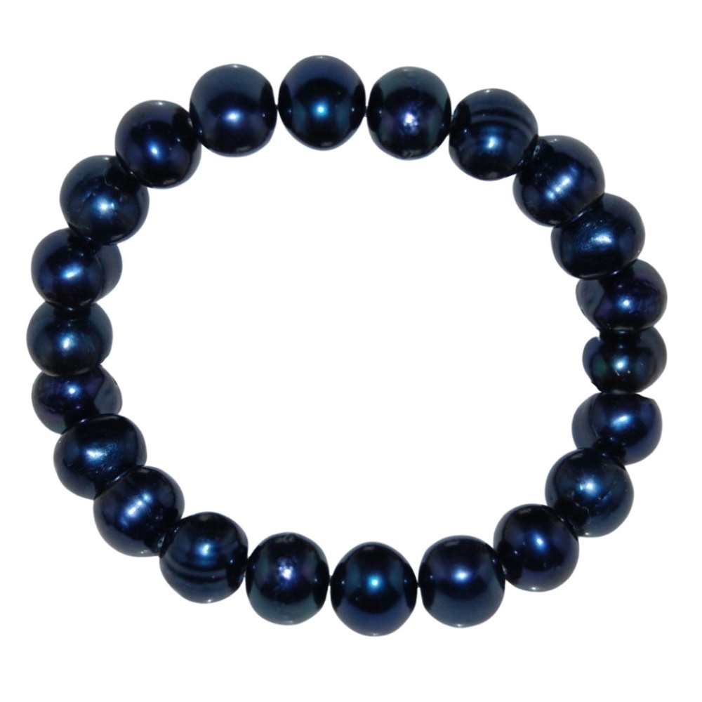 Deep Blue Freshwater Pearl Bracelet